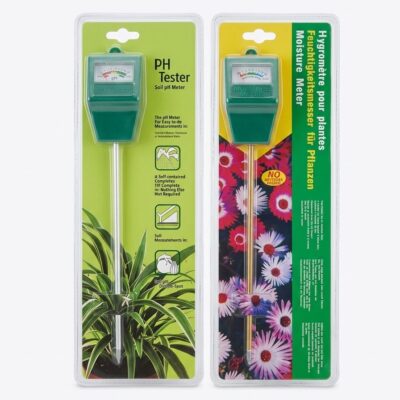 Kit Giardinaggio 2 in 1: Misuratore di pH + Igrometro Terreno Senza Batterie